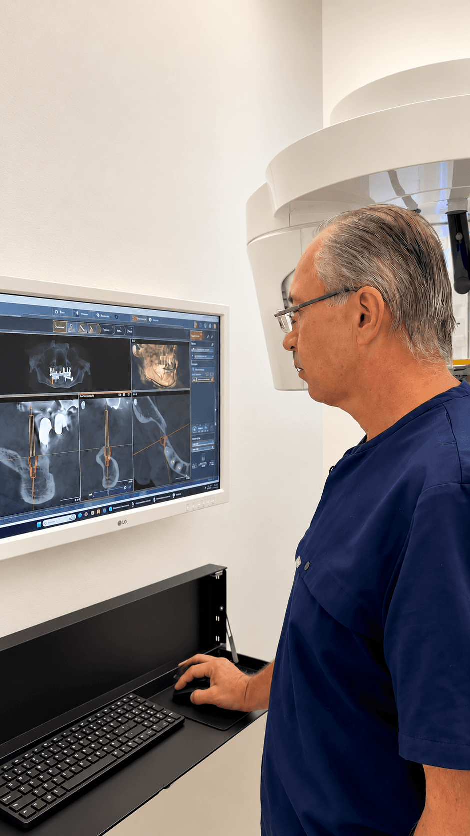 Digital implant planning on screen