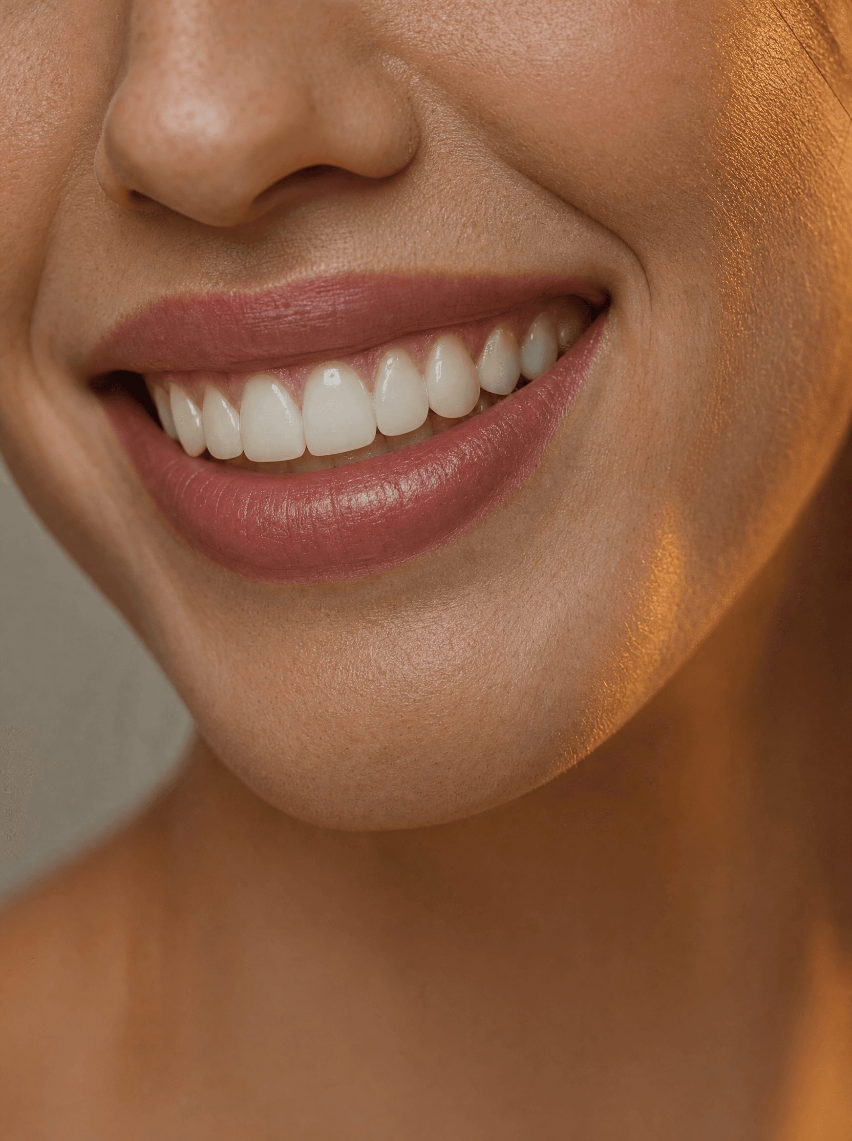 Close-up of a radiant natural smile